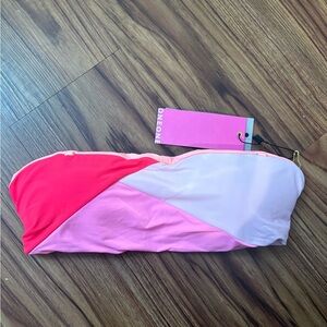 NWT ONEONE Colorblock Bikini Bandeau | Size Small | Swimwear